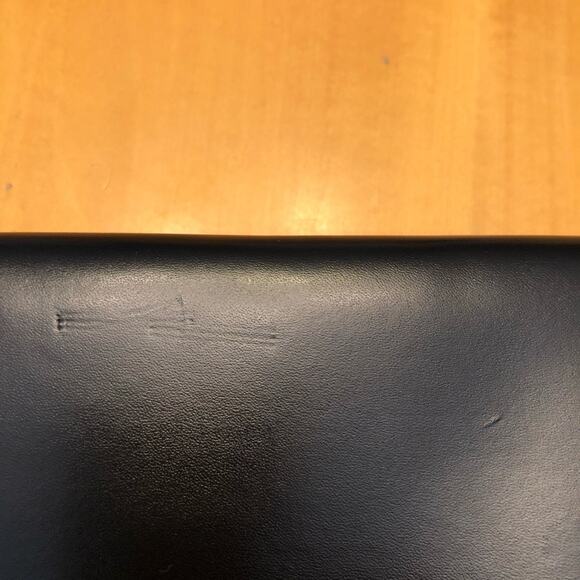 Boss parfums cosmetic bag gray black faux leather felt logo designer minimalist - Picture 3 of 5